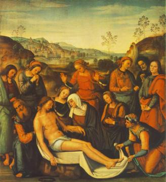 The Mourning of the Dead Christ (Deposition) Artwork by Pietro Perugino
