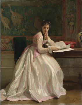 A Moment Of Distraction Artwork by Gustave-Leonard de Jonghe