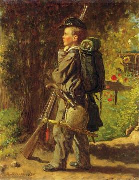 The Little Soldier Artwork by Eastman Johnson