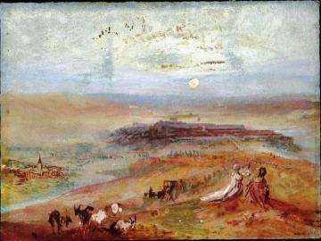 Sunrise over Plain, with Figures Artwork by Joseph Mallord William Turner