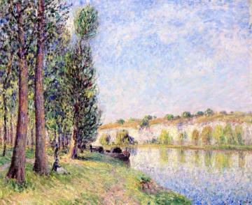 The Loing at Moret Artwork by Alfred Sisley