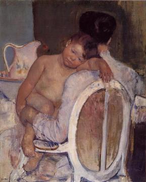 Mother Holding a Child in Her Arms Artwork by Mary Cassatt