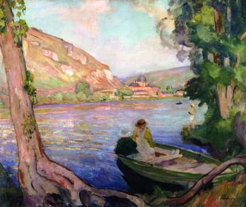 The Banks of the Seine at Andelys Artwork by Henri Lebasque