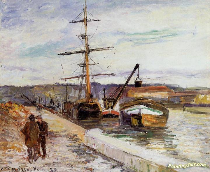 The Port of Rouen Artwork by Camille Pissarro
