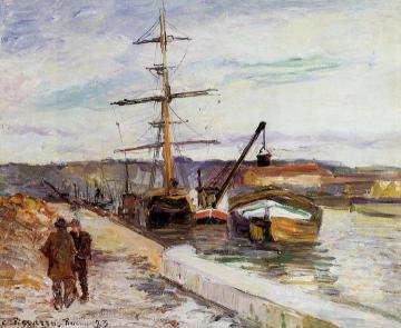 The Port of Rouen Artwork by Camille Pissarro