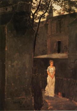 Paris Courtyard Artwork by Winslow Homer