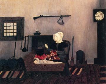Quaker Mother and Child Artwork by Horace Pippin