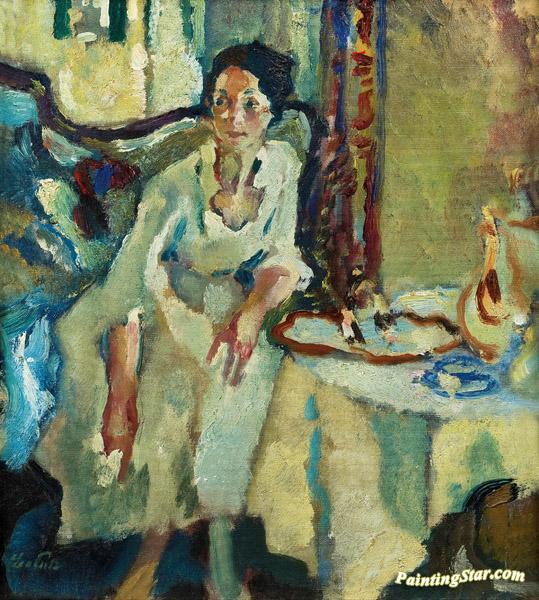 Portrait of a Woman Artwork by Leo Putz
