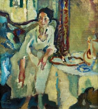 Portrait of a Woman Artwork by Leo Putz