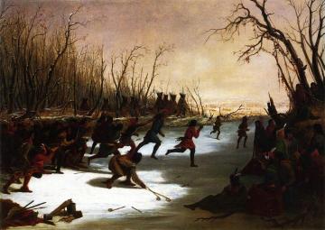 Ballplay Of The Sioux On The St. Peters River In Winter Artwork by Seth Eastman