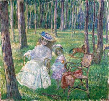 Mother and Child in the Park Artwork by Henri Lebasque
