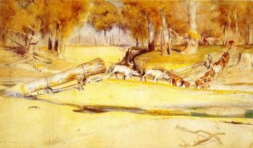 Lumbering Artwork by Tom Roberts