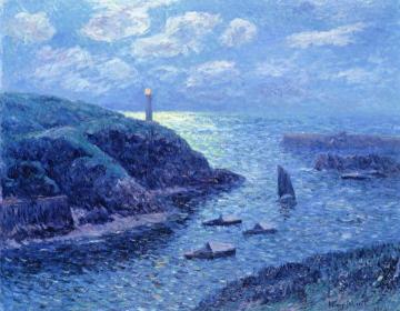 The Port Of Doelan, Night Effect Artwork by Henry Moret