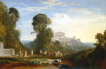The Temple of Jupiter Panellenius Restored Artwork by Joseph Mallord William Turner