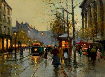 Flower Market at the Madeleine Artwork by Edouard Léon Cortes