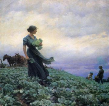 The Cabbage Field Artwork by Charles Courtney Curran