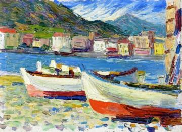 Rapallo, Boats Artwork by Wassily Kandinsky