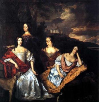 Portrait Of Daughters Of Friedrich Heinrichs Von Oranien Artwork by Jan Mijtens