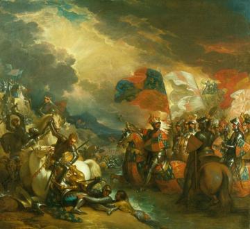 Edward Iii Crossing The Somme Artwork by Benjamin West