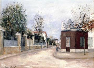 Street in Scanes Artwork by Maurice Utrillo