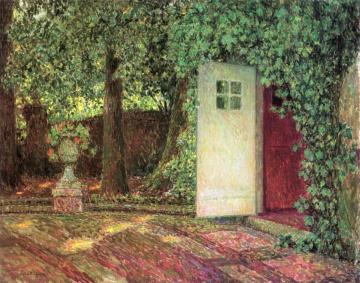 The Door Among The Leaves Artwork by Henri Le Sidaner