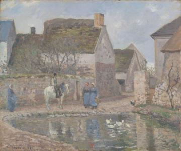 A Pond in Ennery Artwork by Camille Pissarro