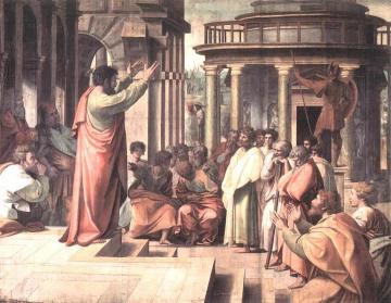 St Paul Preaching In Athens Artwork by Raphael
