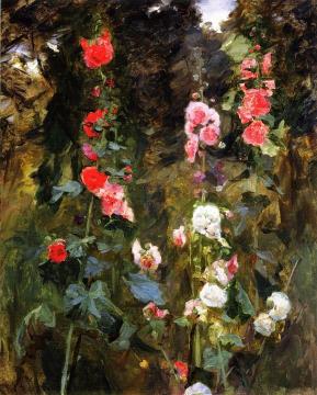 Hollyhocks, Isle Of Shoals Artwork by John Singer Sargent