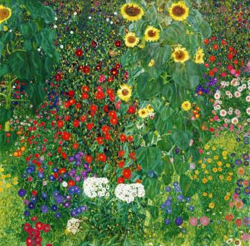 Farm Garden With Sunflowers Artwork by Gustav Klimt