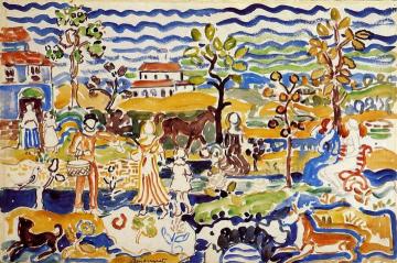 Decorative Composition Artwork by Maurice Prendergast