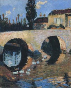 Le pont sur le riviere Artwork by Henri Martin