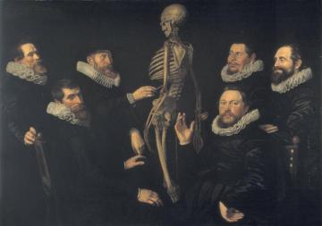 The Osteology Lesson Of Dr. Sebastiaen Egbertsz, 1619 Artwork by Nicolae Eliaszoon Pickenoy