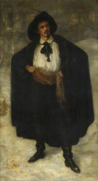 An Unknown Man Dressed as 'Fabien dei Franchi' in 'The Corsican Brothers' Artwork by Frank Markham Skipworth