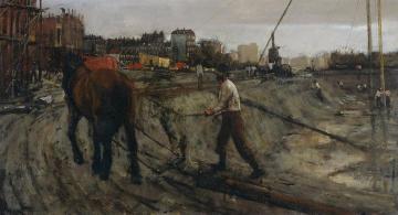 Building Site in Amsterdam Artwork by George Heidrik Breitner
