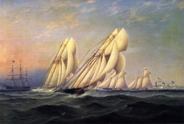New York Yacht Club Race Artwork by James E. Buttersworth