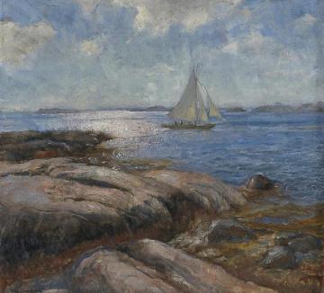 Sailing in a Light Breeze Artwork by Thorolf Holmboe