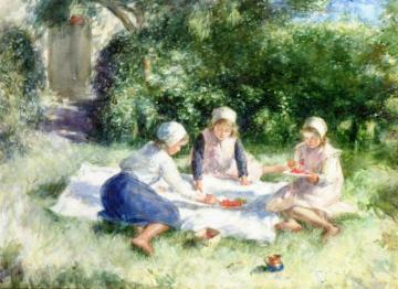 A Summer Picnic Artwork by Robert Gemmell Hutchison