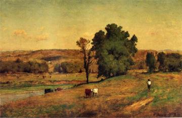Landscape with Figure Artwork by George Inness
