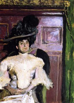 Lucy Hessel in a Green Hat Artwork by Edouard Vuillard