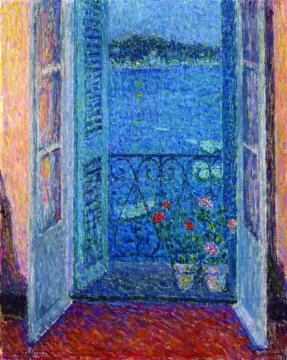 Window At Twilight, Villefranche-sur-mer Artwork by Henri Le Sidaner