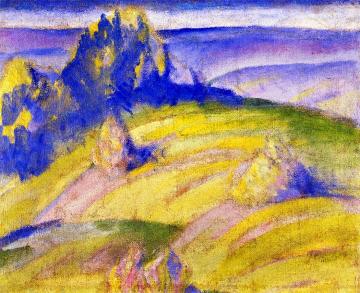 Landscape: Foothills of the Alps Artwork by Franz Marc