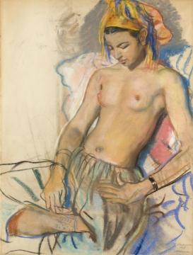 Nude Oriental Woman Artwork by Zinaida Serebriakova