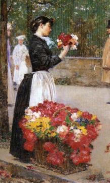 Flower Girl Artwork by Frederick Childe Hassam