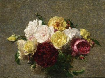 Bouquet of Roses Artwork by Henri Fantin-Latour