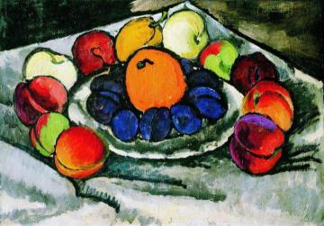 Still Life. Fruit on a Plate Artwork by Ilya Mashkov