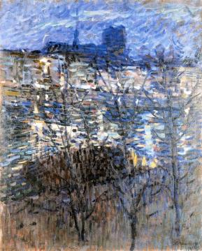 The Seine and Notre-Dame by Niht Artwork by Nicolas Tarkhoff