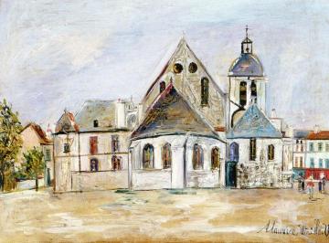 Eglise de Pontoise Artwork by Maurice Utrillo