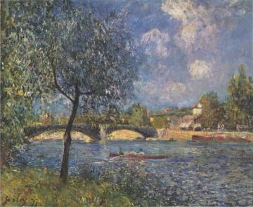 The Rowers Artwork by Alfred Sisley