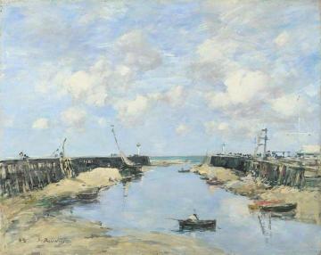 The Entrance to Trouville Harbour Artwork by Eugène-Louis Boudin