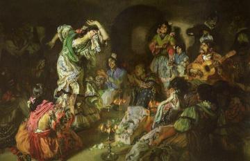 Jitanas Bailando Artwork by Jose Maria Lopez Mezquita